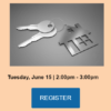 Reserve Your Spot – June 15, 2021 – First-time Homebuyer Workshop for San Mateo County a keychain holds a house image and 2 keys on varying tones of gray